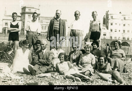 Familientreffen auf Brighton Beach, 1931 Stockfoto