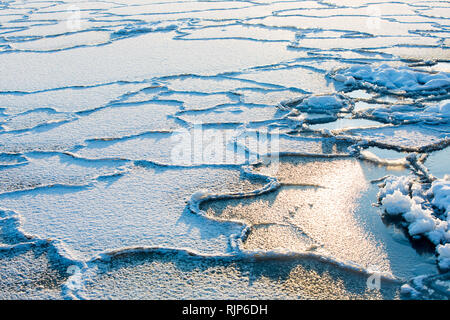 Abstrakte detail Eisformationen auf der Ostsee, Finnland, Nordeuropa Stockfoto