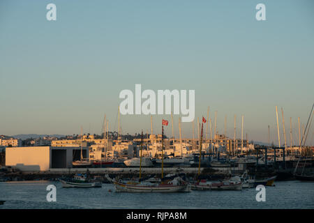 Algarve Lagos surf Stadt bewölkter Himmel Stockfoto