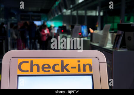 Self-service Check-in Stockfoto