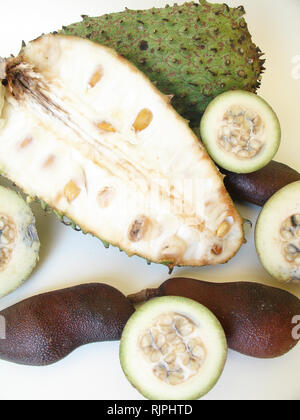 Guanabana (SOURSOP), jenipapo, Jatoba, São Paulo, Brasilien Stockfoto