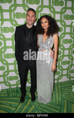 HBO Offizielle Golden Globe Awards nach Party mit: Ol Parker, Thandie Newton, Wo: Beverly Hills, Kalifornien, USA, wenn: 06 Jan 2019 Credit: FayesVision/WENN.com Stockfoto