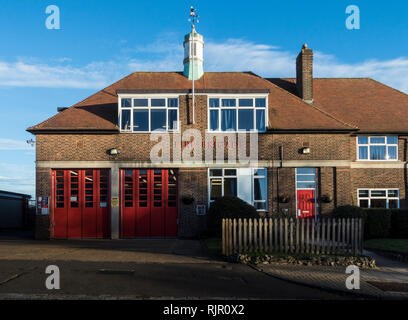 Biggin Hill Fire Station Gebäude, Kent, Großbritannien Stockfoto