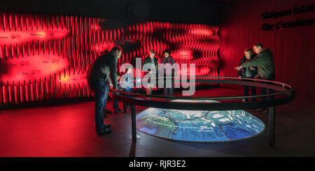 Interaktive Ausstellung Vulkan, Lava, Szeged, Island. Stockfoto