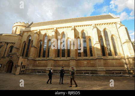 Gotische Kirche mit romanischen Tempel Ritter Templer von Dan Brown's 2003 best-selling Roman The Da Vinci Code und den Film mit Tom Hanks. Stockfoto