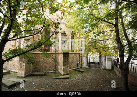 Gotische Kirche mit romanischen Tempel Ritter Templer von Dan Brown's 2003 best-selling Roman The Da Vinci Code und den Film mit Tom Hanks. Stockfoto