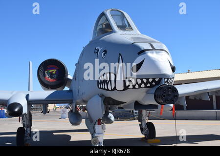 Die ehrfürchtige A-10 Thunderbolt, alias "Warzenschwein" bei Luke Air Force Base, Arizona im Jahr 2018 Stockfoto