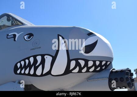 Die ehrfürchtige A-10 Thunderbolt, alias "Warzenschwein" bei Luke Air Force Base, Arizona im Jahr 2018 Stockfoto