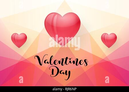 Valentines Tag Verkauf, bunte Low Poly Hintergrund, Vektor, Abbildung, eps-Datei Stock Vektor