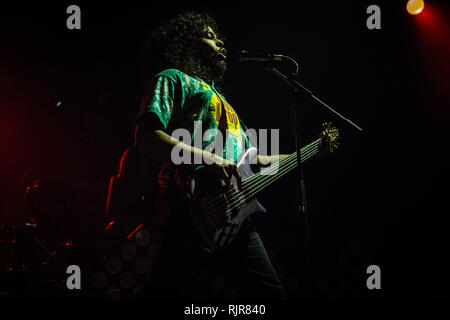 Fragen live bei o2 Victoria Warehouse Februar 2019 Stockfoto
