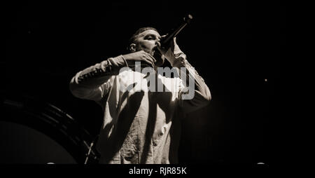 Fragen live bei o2 Victoria Warehouse Februar 2019 Stockfoto