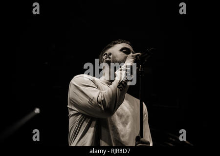 Fragen live bei o2 Victoria Warehouse Februar 2019 Stockfoto