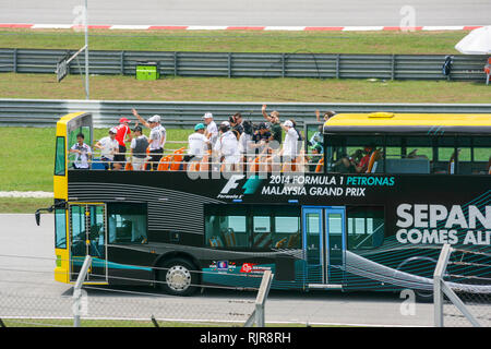Formel Eins (F1) in Sepang Circuit, Kuala Lumpur, Malaysia Stockfoto