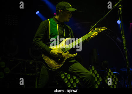Fragen live bei o2 Victoria Warehouse Februar 2019 Stockfoto