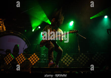 Fragen live bei o2 Victoria Warehouse Februar 2019 Stockfoto