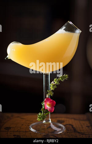 Vogel Glas cocktail Stockfoto