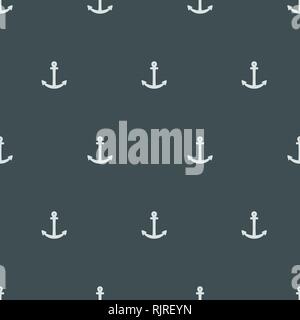Segeln Hintergrund - Nahtlose minimal Verankerung Textur. Stock Vektor