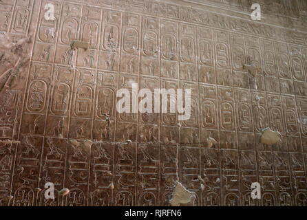 Abydos, eine der ältesten Städte des Alten Ägypten; König - Liste von Abydos Stockfoto