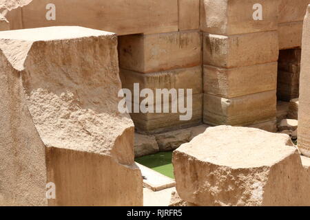 Abydos, eine der ältesten Städte des antiken Ägypten; Die osririon Stockfoto