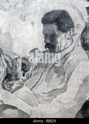 Maxim Gorki (1868-1936), russische und sowjetische Schriftsteller, einer der Gründer der Sozialistischen Realismus literarische Methode. Portrait von Sergej Wassiljewitsch Tchehonine (Chekhonin). 1927 Stockfoto