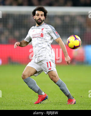 Liverpools Mohamed Salah in Aktion während der Premier League Match an der London Stadion. Stockfoto