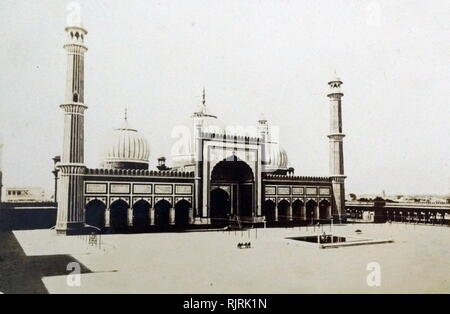 Jama Masjid in Agra, im Volksmund bekannt als die Jami Masjid Moschee oder 'Freitag' in 1648 gebaut von Shah Jehan Stockfoto