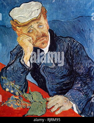 Porträt Dr. Gachet; 1890; von der niederländischen Künstler Vincent van Gogh (1853-1890). Es zeigt Dr. Paul Gachet, einem homöopathischen Arzt und Künstler Stockfoto