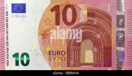 10-Euro-Banknote, in Griechenland Stockfoto