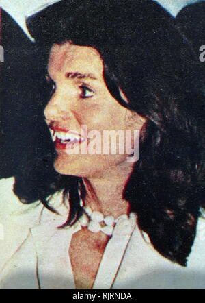 Lee Jacqueline Kennedy Onassis (1929-1994), First Lady der Vereinigten Staaten während der Präsidentschaft von ihrem Mann, John-F.-Kennedy, von Januar 1961 bis zu seiner Ermordung im November 1963. Stockfoto