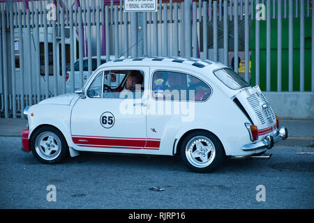 1971 Sitz 600. Retro Málaga 2019. Spanien. Stockfoto