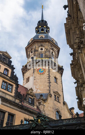 Wachturm der königlichen Palast. Dresden. Deutschland Stockfoto