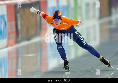 Vom 7. Februar 2019 Inzell, Deutschland ISU World Single Entfernungen Eisschnelllauf Meisterschaften 3000 m Ireen Wust Stockfoto