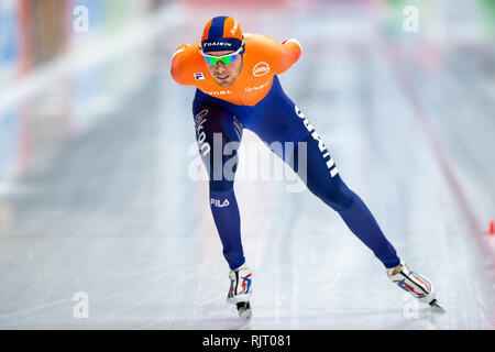 Inzell, Deutschland. 7. Feb 2019. ISU World Single Entfernungen Eisschnelllauf Meisterschaften 5000 m Patrick Roest Credit: Orange Bilder vof/Alamy leben Nachrichten Stockfoto