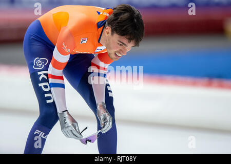 Inzell, Deutschland. 7. Feb 2019. ISU World Single Entfernungen Eisschnelllauf Meisterschaften 5000 m Patrick Roest Credit: Orange Bilder vof/Alamy leben Nachrichten Stockfoto