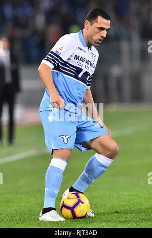 Rom, Italien. 08 Feb, 2019. Fußball Serie A Lazio vs Empoli, Rom, Italien, 07. Februar 2019 Im Bild Romulo Ph Fotograf01 Gutschrift: Unabhängige Fotoagentur/Alamy leben Nachrichten Stockfoto