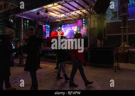 Rochester, Minnesota, USA. 7. Februar, 2019. SocialICE Ereignis; Rochester, Minnesota, USA. 02 Juli, 2019. Quelle: Tim Emmerzaal/Alamy leben Nachrichten Stockfoto