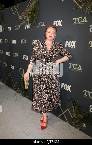 Amanda Fuller in der Ankunftshalle für Fox Winter TCA2019 All-Star Party, Der Fig-Haus, Los Angeles, CA Februar 6, 2019. Foto von: Priscilla Grant/Everett Collection Stockfoto