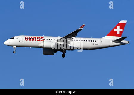 AIRBUS A 220-300 (CS 300) HB-JCH SWISS International Airlines Stockfoto