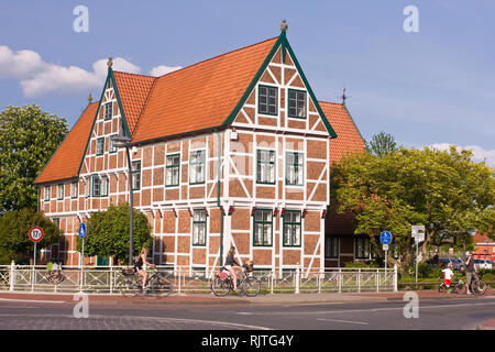 Rathaus von Jork, Altes Land, Niedersachsen, Deutschland, Europa Stockfoto