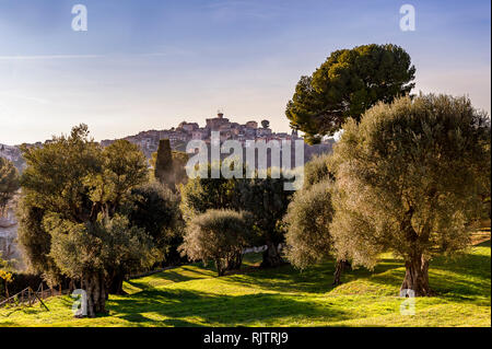 Frankreich. Alpes-Maritimes (06). Cagnes-sur-Mer Blick vom Haus' bei Colettes 'Renoir Museum Stockfoto