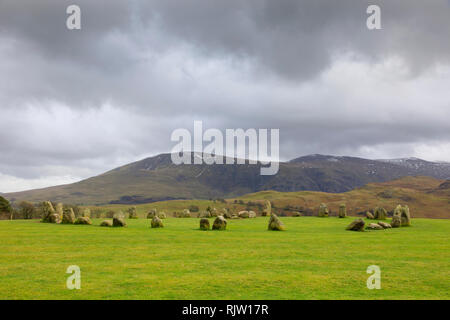 Castlerigg stone Circle, Keswick, Lake District, Cumbria, England Stockfoto