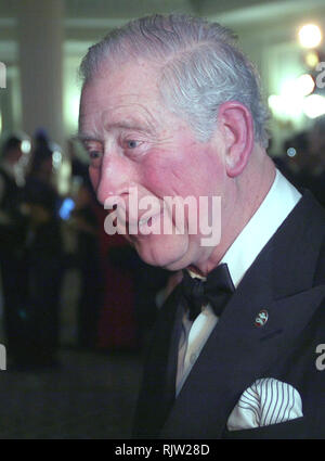 Der Prinz von Wales bei einer Investieren in Futures Rezeption im Savoy in London. Stockfoto