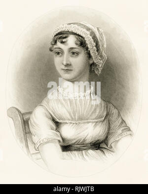 Jane Austen 1775-1817, Porträt Stockfoto