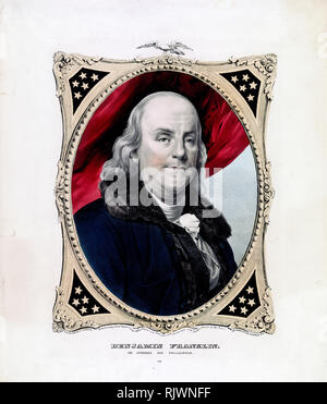 Benjamin Franklin: Der Staatsmann und Philosoph Ca. 1847 Stockfoto