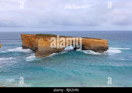 Besuchen sie Australien. Scenics und Blick entlang der Great Ocean Road und die Zwölf Apostel und der London Bridge Stockfoto