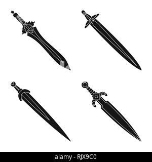 Griff, Langschwert, Power, Spanisch, Gold, Krieger, Griff, antike, Militär, Eroberer, römische, Alte, Stahl, Schlacht, Silber, Antiquitäten, Schmuck, Ritter, Mord, Dekoration, Soldat, Stein, Edelstein, Gravur, Ruby, langen, scharfen, Messer, Schwert, Dolch, Messer, Waffen, Sabre, mittelalterliche, Spiel, Rüstung, Set, Vector, Icon, Illustration, isoliert, Sammlung, Design, Element, Grafik, Zeichen, Schwarz, einfachen Vektor Vektoren, Stock Vektor