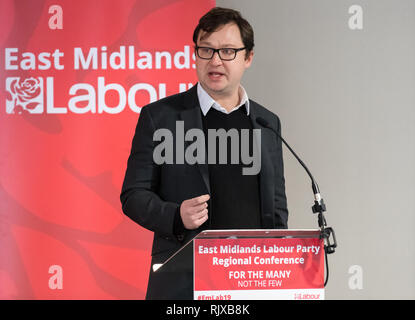 Alex Norris, Arbeit M.P. für Nottingham North auf der East Midlands Labour Party Conference 2019. Stockfoto