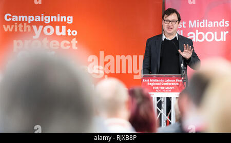 Alex Norris, Arbeit M.P. für Nottingham North auf der East Midlands Labour Party Conference 2019. Stockfoto