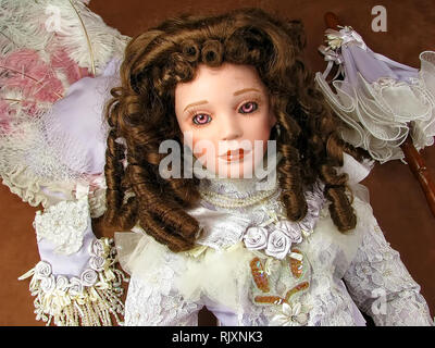 Vintage Collectible Die Welden Museum der Schönen collectibles Doll, Helene von Queen's Court. Stockfoto