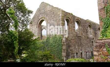 South Wheal Frances ist ein ehemaliges Bergwerk Zugriff auf das Kupfer und Zinn der großen Flachbild Lode südlich von Camborne, Cornwall, England Stockfoto